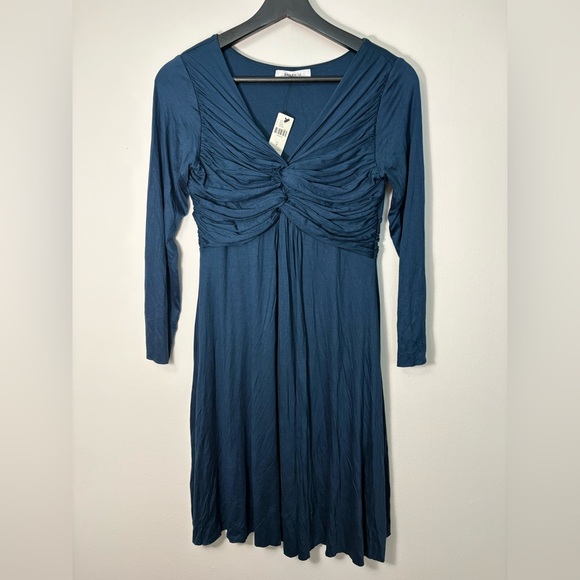 Anthropologie Dresses & Skirts - NWTAnthropologie Bailey 44 Navy Blue Ruched Dress Size M Sku#161